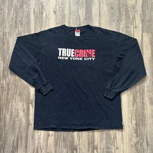 Vintage True Crime New York City Video Game Promo Long Sleeve T Shirt Size XL